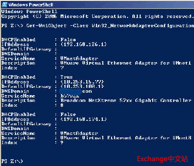 PowerShell显示网络适配器