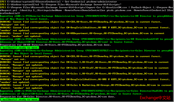 Exchange 2010 跨组织移动邮箱